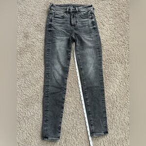 American Eagle Outfitters Dark Gray Hi-Rise Jegging Jeans